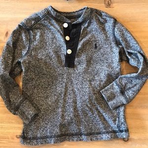 Polo black/gray and white long sleeve